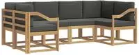 vidaXL Outdoor-Sofagarnitur 6 stk. 6-Sitzer Wei&szlig; und Anthrazit