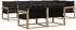 vidaXL Outdoor-Sofagarnitur mit Kissen, 7-tlg., weiß und schwarz (3388774)