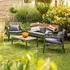 Top E Shop Texas Gartenlounge-Set mit Sofa, Sesseln und Couchtisch, grau
