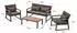 Top E Shop Texas Gartenlounge-Set mit Sofa, Sesseln und Couchtisch, grau