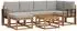 vidaXL Outdoor-Sofagarnitur 7-tlg., natur und hellgrau (3366684)