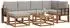 vidaXL Outdoor-Sofagarnitur 7-tlg., natur und hellgrau (3366684)