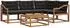 vidaXL Outdoor-Sofagarnitur 5-tlg., natur und schwarz (3369443)