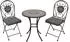 DEGAMO Bistroset SIENA 3-teilig, Eisen schwarz, Mosaik grau/weiß (31023)
