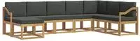 vidaXL Outdoor-Sofagarnitur 8 stk. 8-Sitzer Wei&szlig; und Anthrazit