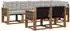 vidaXL Outdoor-Sofagarnitur 7-tlg. natur und hellgrau (3382011)