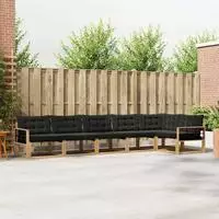 vidaXL Outdoor-Sofagarnitur 6 stk. Wei&szlig; und Schwarz
