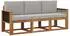vidaXL Outdoor-Sofagarnitur mit Kissen, 3-tlg., natur und hellgrau (3384952)