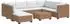 vidaXL GENDT Lounge-Set 9-tlg. Naturrattan mit Kissen