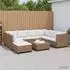 vidaXL GENDT Lounge-Set 9-tlg. Naturrattan mit Kissen