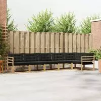 vidaXL Outdoor-Sofagarnitur 6 stk. Wei&szlig; und Schwarz