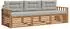 vidaXL Outdoor-Sofagarnitur 3-tlg. mit Kissen, natur und hellgrau (3372931)