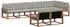 vidaXL Outdoor-Sofagarnitur mit Kissen, 8-tlg., natur und hellgrau (3369574)