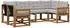 vidaXL Outdoor-Sofagarnitur 6-tlg. natur und hellgrau (3382179)