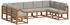 vidaXL Outdoor-Sofagarnitur 9-tlg. mit Kissen, natur und hellgrau (3366999)