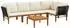 vidaXL Gartenlounge-Set 6-tlg. massives Akazienholz & Seil, natur (3407713)