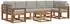 vidaXL Outdoor-Sofagarnitur 8-tlg. natur und hellgrau (3366154)