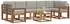 vidaXL Outdoor-Sofagarnitur 8-tlg. natur und hellgrau (3366154)