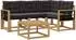 vidaXL Outdoor-Sofagarnitur mit Kissen, 5-tlg., weiß und schwarz (3389458)