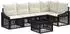 vidaXL Gartenlounge-Set 6-tlg. schwarz Poly-Rattan (3436006)