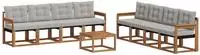 vidaXL Outdoor-Sofagarnitur 9 stk. 8-Sitzer Natur und Hellgrau