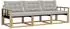 vidaXL Outdoor-Sofagarnitur 3-tlg. weiß und hellgrau (3388377)