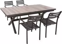 Garden Pleasure Garten-Essgruppe ", Tischgruppe "RANA/TREVISO Set 01"" Set, 4...