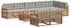 vidaXL Outdoor-Sofagarnitur 9-tlg. natur und hellgrau (3373686)