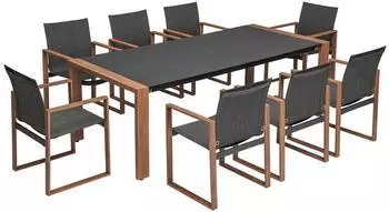 Top E Shop Duisburg Gartenlounge-Set für 8 Personen, anthrazit/braun
