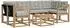 vidaXL Outdoor-Sofagarnitur 7-tlg. 6-Sitzer, weiß/hellgrau (3389269)