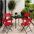VCM Sumila 5-tlg. Bistroset Balkon/Garten, rot, Stahl (Sumila)