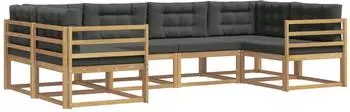 vidaXL Outdoor-Sofagarnitur 6-tlg. wei&szlig; und anthrazit (3386921)
