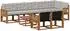 vidaXL Outdoor-Sofagarnitur 9-tlg. natur und hellgrau (3382051)