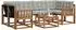 vidaXL Outdoor-Sofagarnitur 7-tlg. mit Kissen, natur und hellgrau (3368446)