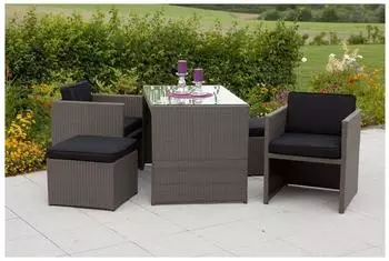Merxx Merano Sitzgruppe 5-tlg. grau (28318-209)