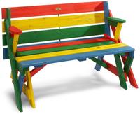 Habau 687 Kinder-Picknickbank, Mehrfarbig, 100 x 99 x 58 cm