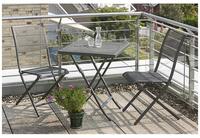 MERXX Garten-Essgruppe ""Samos"" Set, Pulverbeschichtetes Stahlgestell, 3 Stk....