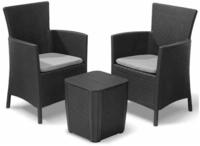 Allibert Balkonset "Iowa," Set, 2 x Sessel, 1 x Tisch mit Boxfunktion, OTTOs Choice,