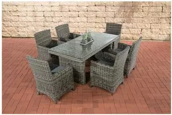 CLP Loraville Sitzgruppe Fontana-rund-graumeliert-Eisengrau