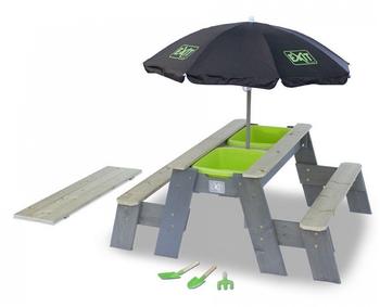 EXIT TOYS Aksent Sand-, Wasser- und Picknicktisch mit Sonnenschirm 52.05.10.45