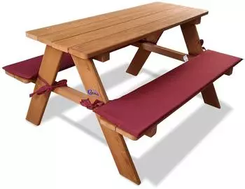 Coemo Kinder-Sitzgruppe Picknicktisch kinderfreundlich lasiert