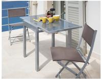MERXX Balkonset "Lima" 2x Klappsessel, 1x Ausziehtisch 65(130)x65 cm, 3 Stk....