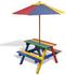 vidaXL Picknicktisch mit Sonnenschirm in 4 Farben (40773)