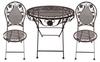 LINDER EXCLUSIV LEX Terrassen Set aus Eisen bestehend aus 1 Tisch und 2 Stühle in Antik Braun