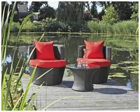 Garden Pleasure Balkonset Set, 1x Tisch, 2x Sessel, 3 Stk. tlg. inkl. Auflagen