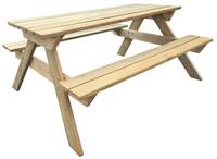 vidaXL Picknicktisch 150x135x71,5 cm Holz