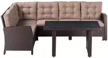 Merxx Salerno Eckbanklounge 16-tlg. braun