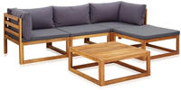 vidaXL 5-tlg. Garten-Lounge-Set mit Auflagen Massivholz Akazie