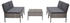 vidaXL Garden Set in Braided Resin With Cushions 5 Pieces Grey