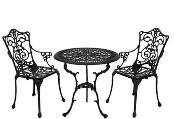 DEGAMO Bistroset Jugendstil 3-teilig grau antik (66794030)